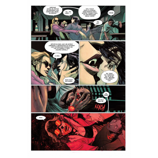 Strona z komiksu Wampir: Maskarada – Kły zimy tom 1, wydanego przez wydawnictwo Lost In Time.