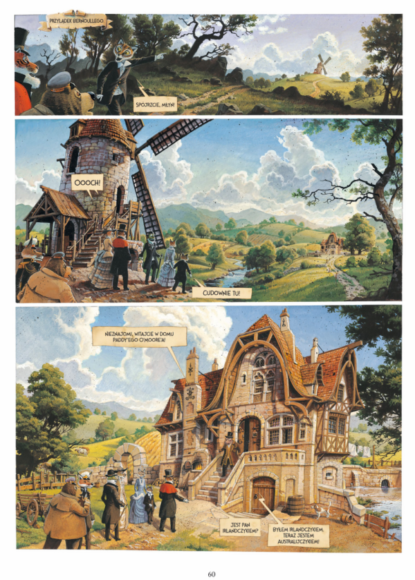 Strona z komiksu Dzieci kapitana Granta wydanego przez Lost In Time.