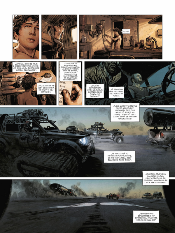 Strona z komiksu Elecboy tom 1, wydanego przez wydawnictwo Lost In Time.