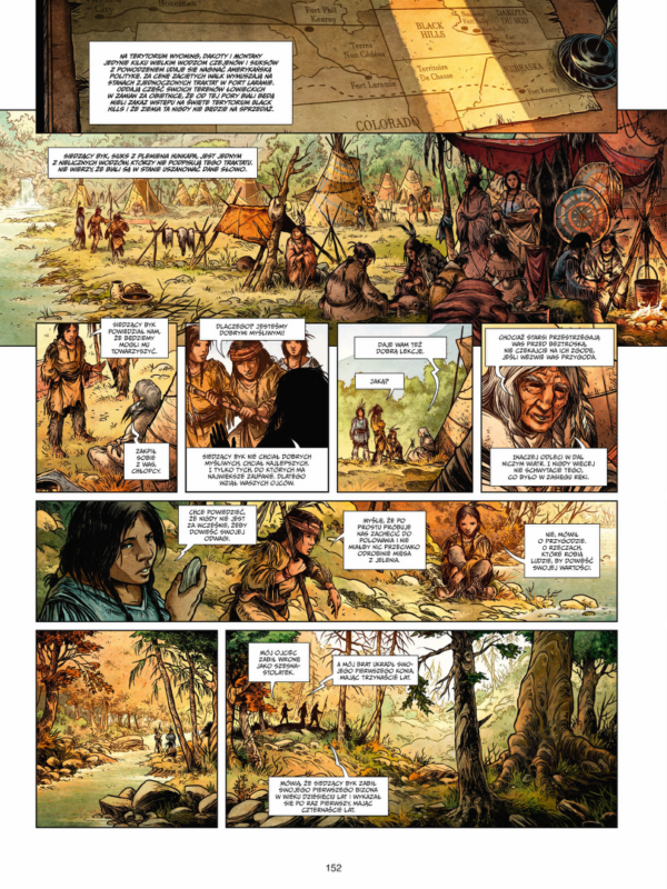 Strona z komiksu Legendy Zachodu, wydanego przez wydawnictwo Lost In Time.