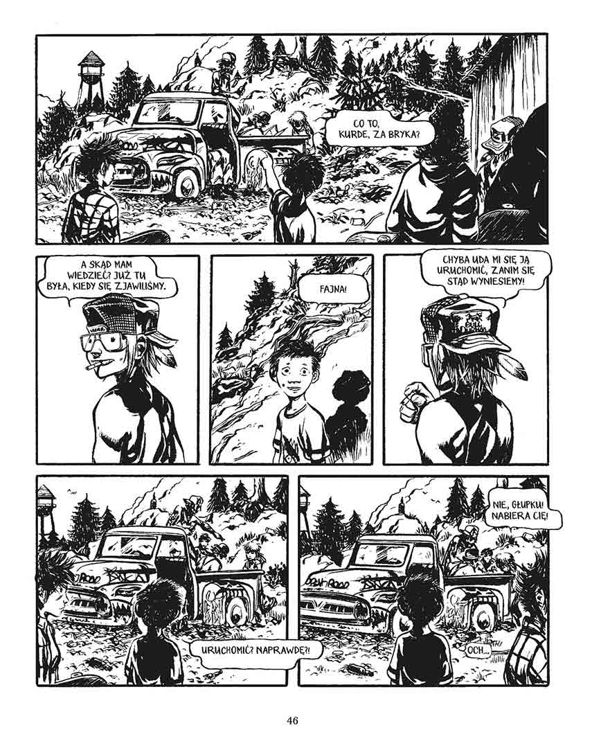 Strona z komiksu Colorado train, od wydawnictwa Lost In Time.