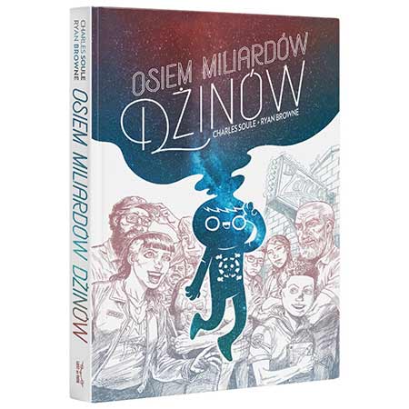 Polska okładka 3D komiksu Osiem miliardów dżinów. Wydawnictwo Lost In Time.