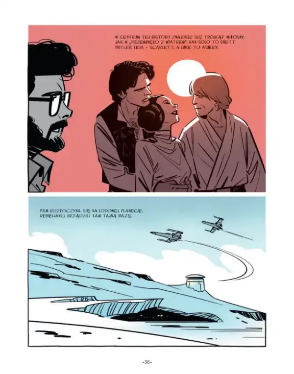 Przykładowa strona z komiksu Wojny Lucasa. Epizod II.