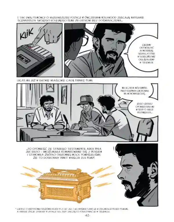 Przykładowa strona z komiksu Wojny Lucasa. Epizod II.