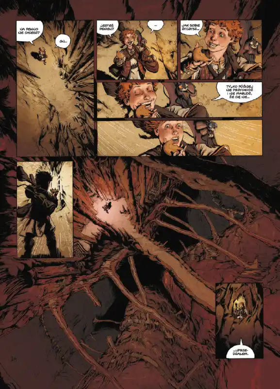Przykładowa strona z komiksu Wollodrïn. Tom 1.