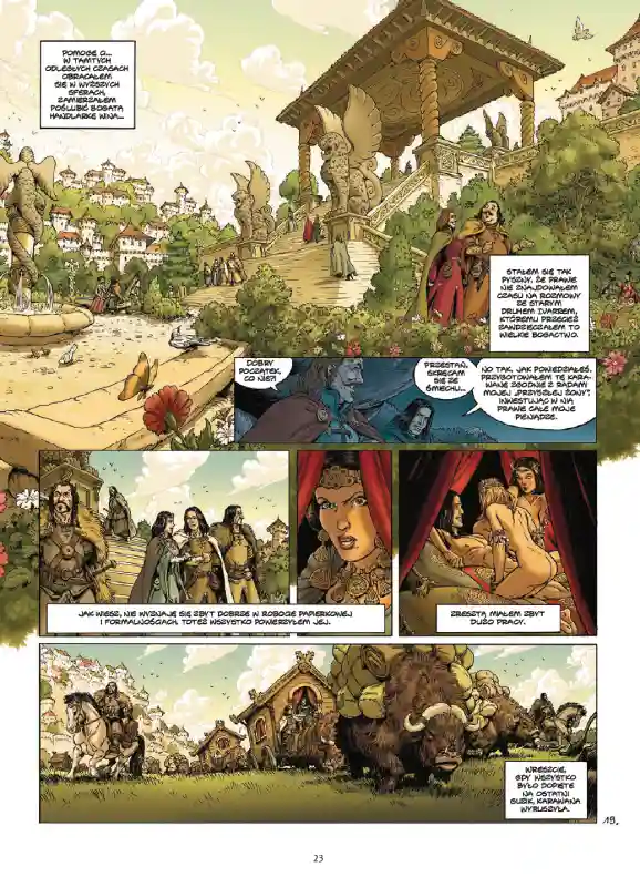 Przykładowa strona z komiksu Wollodrïn. Tom 1.