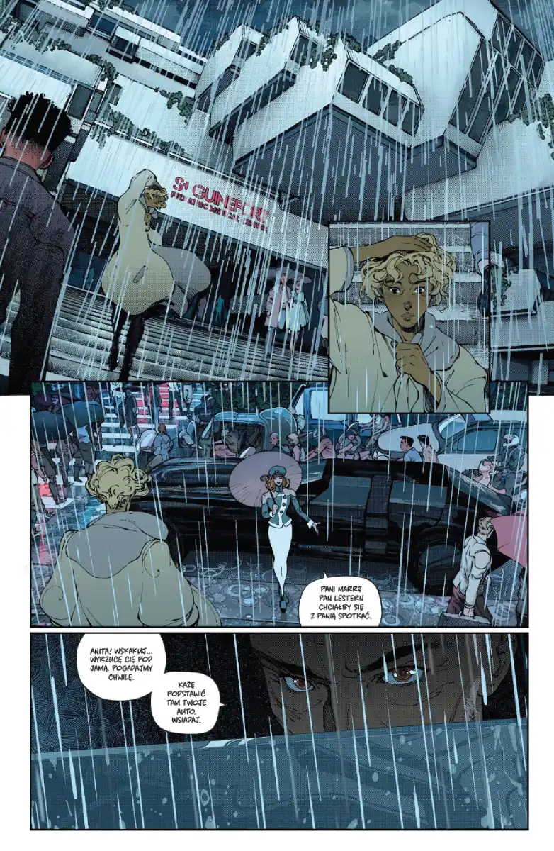 Przykładowa strona z komiksu Dawnrunner.