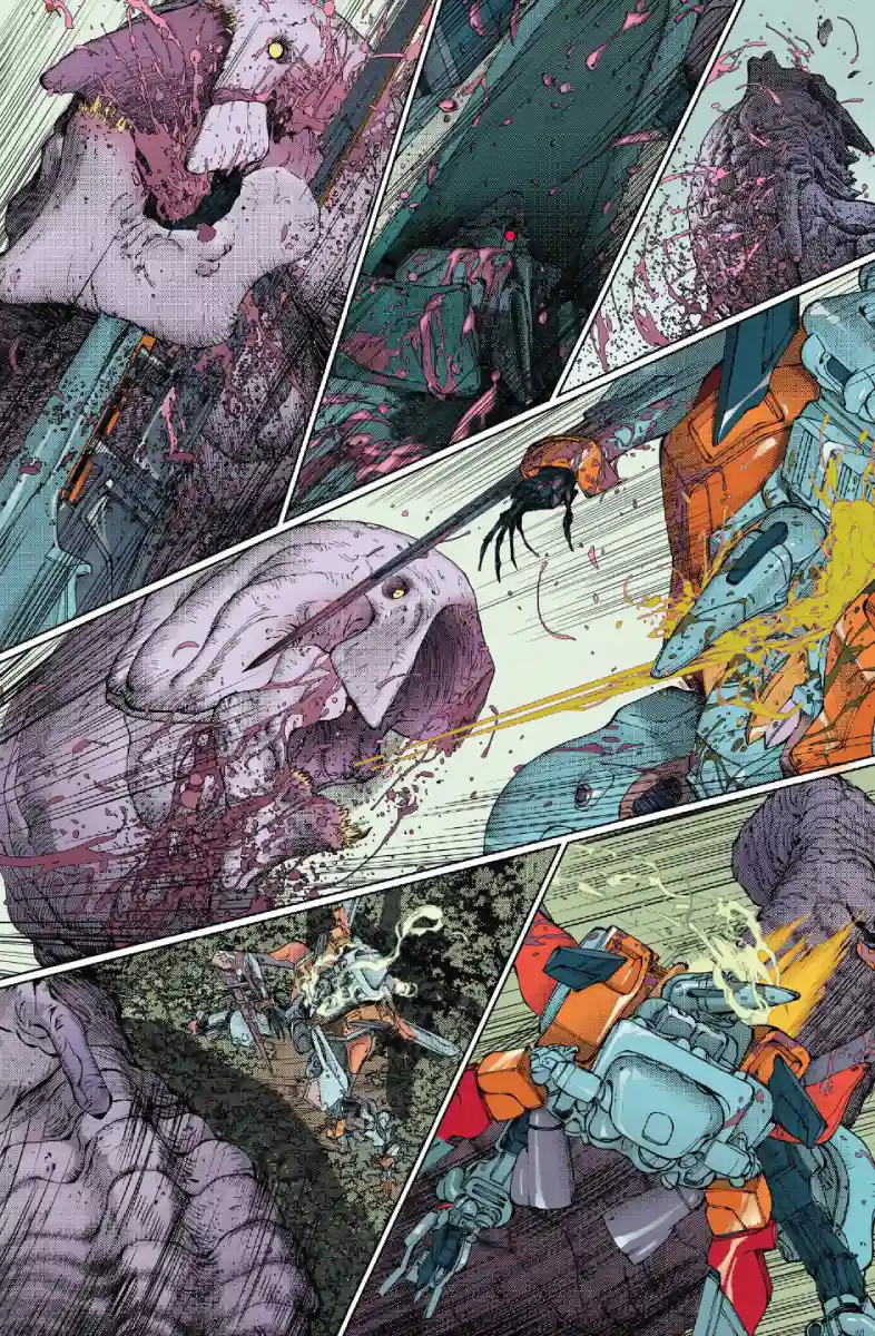 Przykładowa strona z komiksu Dawnrunner.