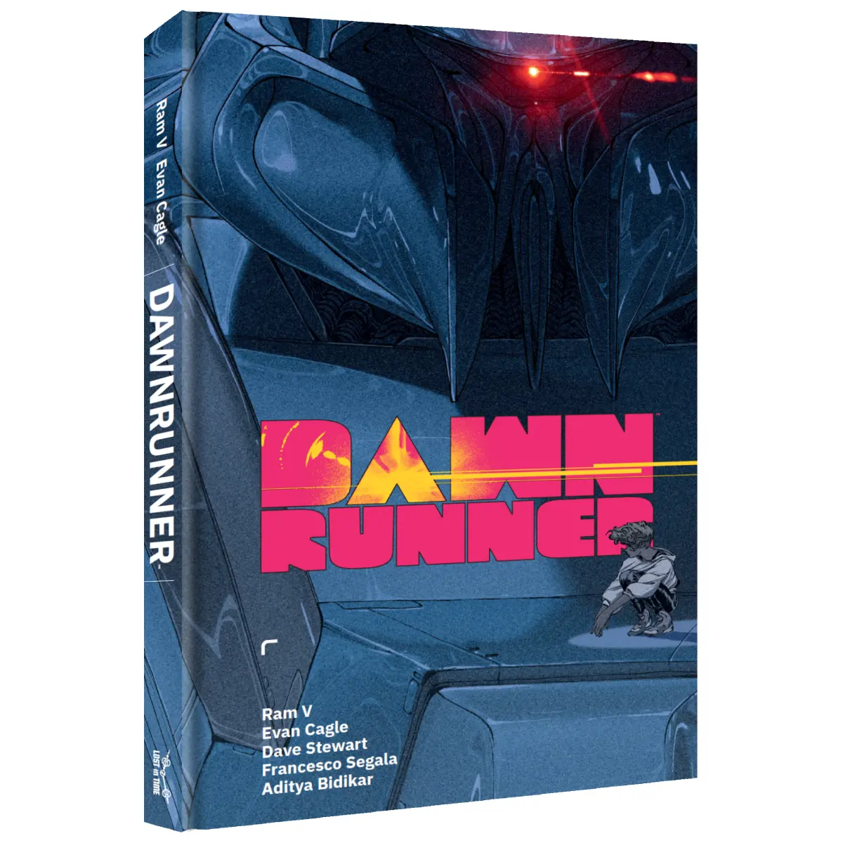 Polska okładka 3D komiksu Dawnrunner. Ram V, Evan Cagle, Dave Stewart, Francesco Segala. Wydawnictwo Lost In Time.
