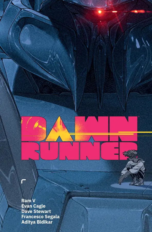Polska okładka komiksu Dawnrunner. Ram V, Evan Cagle, Dave Stewart, Francesco Segala. Wydawnictwo Lost In Time.