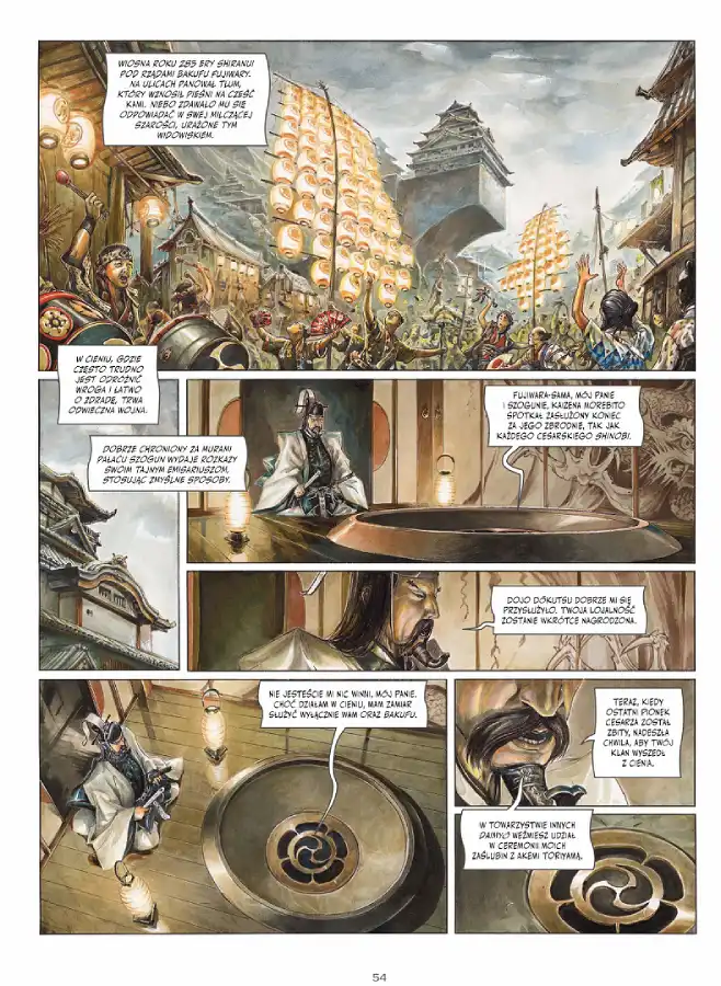 Przykładowa strona z komiksu Maska Fudo.