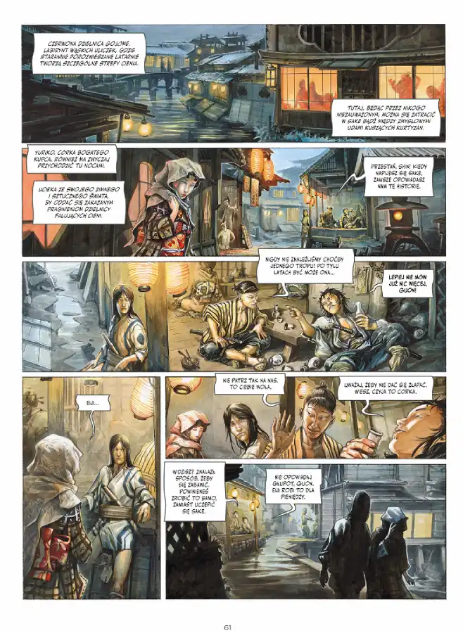 Przykładowa strona z komiksu Maska Fudo.