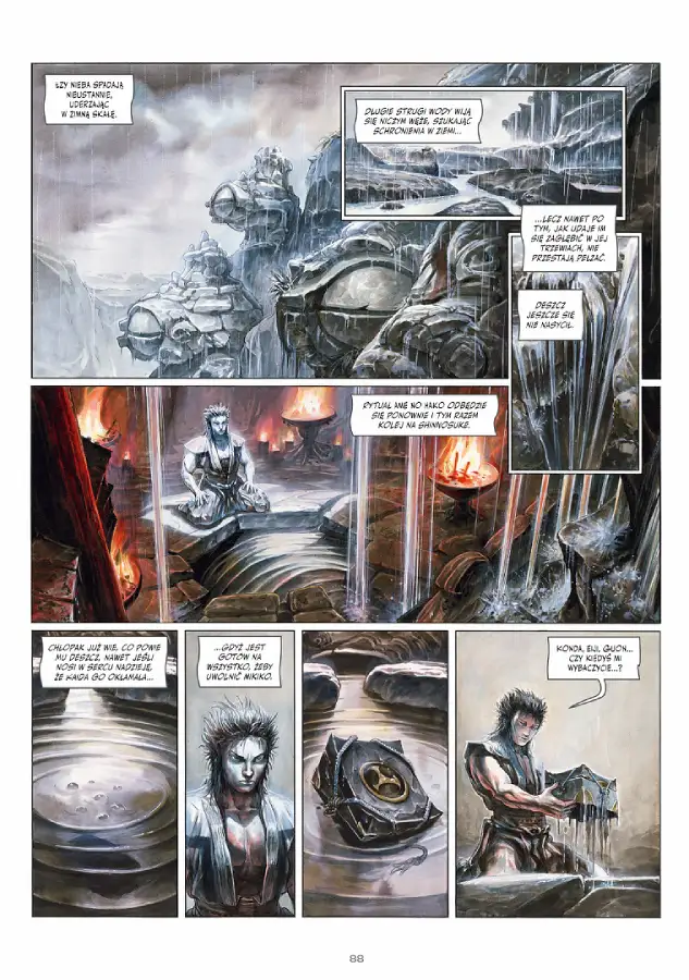 Przykładowa strona z komiksu Maska Fudo.