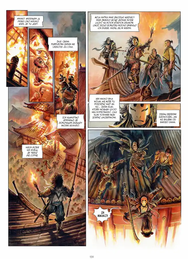 Przykładowa strona z komiksu Maska Fudo.