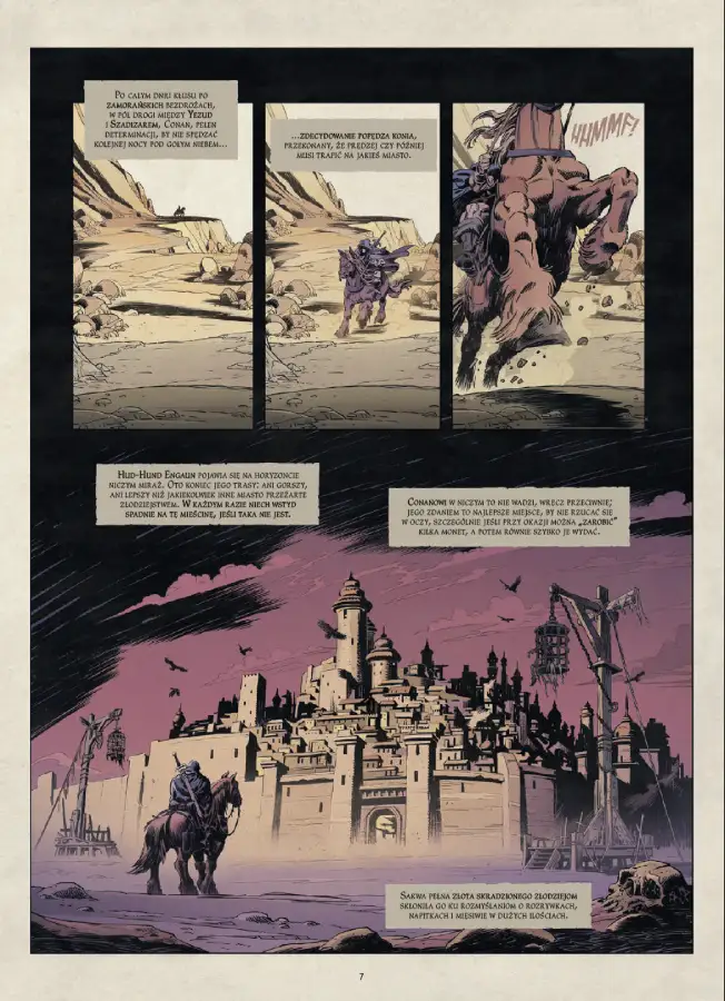Przykładowa strona z komiksu Bestia z Północy. Wydawnictwo Lost In Time.