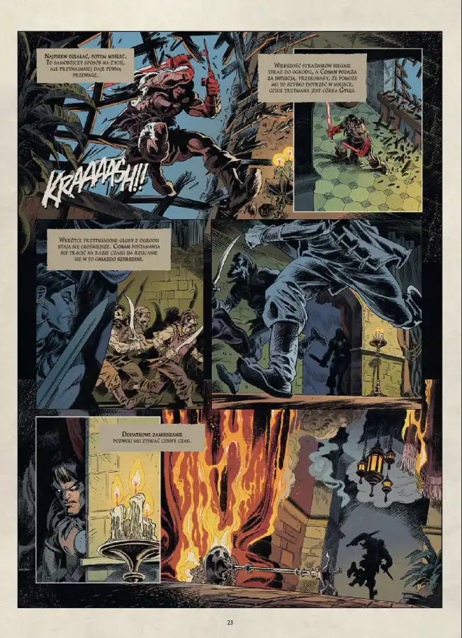 Przykładowa strona z komiksu Bestia z Północy. Wydawnictwo Lost In Time.