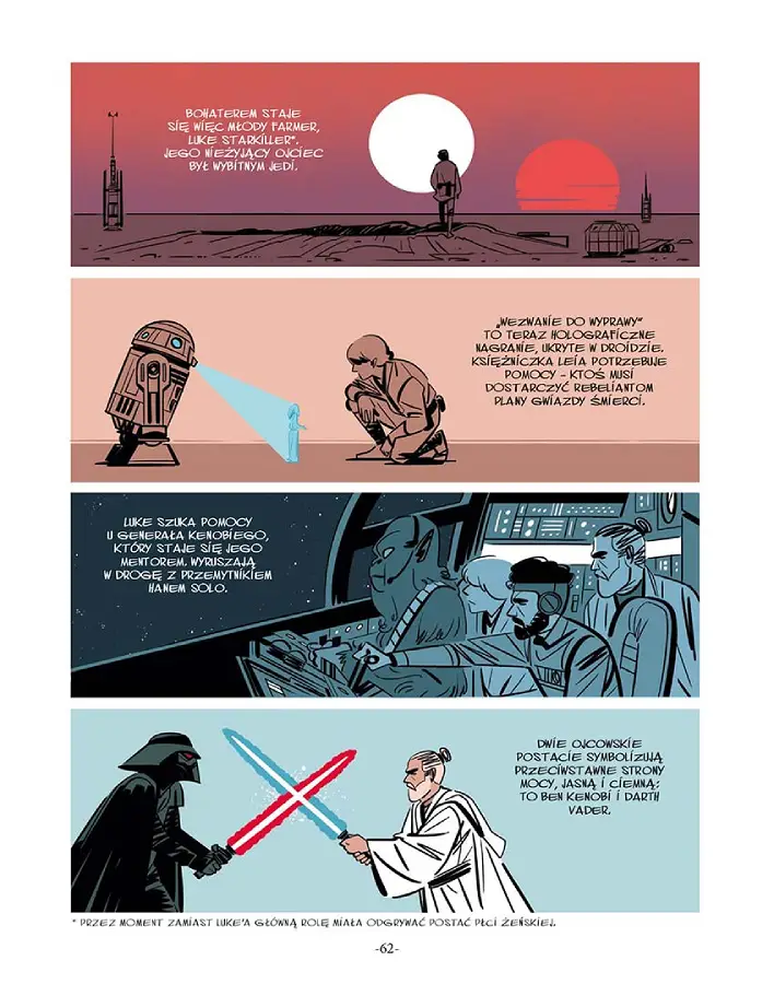 Przykładowa strona z komiksu Wojny Lucasa. Wydawnictwo Lost In Time.