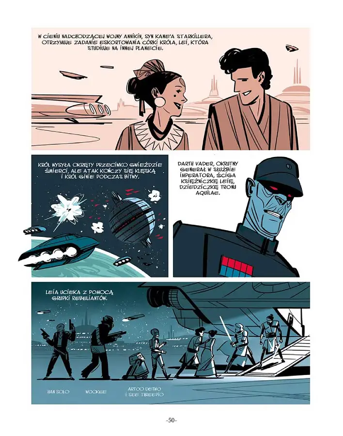 Przykładowa strona z komiksu Wojny Lucasa. Wydawnictwo Lost In Time.