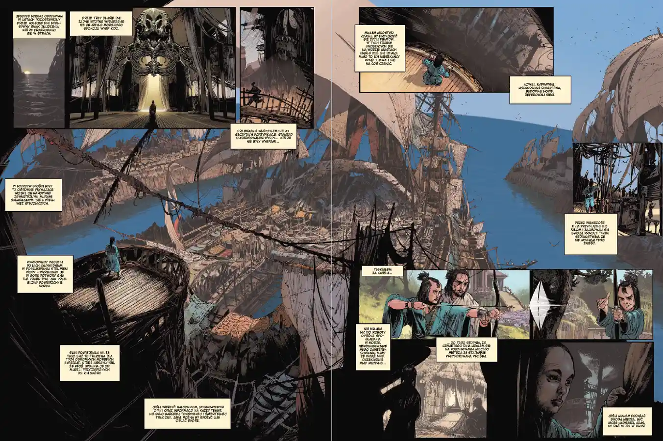 Przykładowa strona z komiksu Droga Miecza. Wydanie zbiorcze. Wydawnictwo Lost In Time.