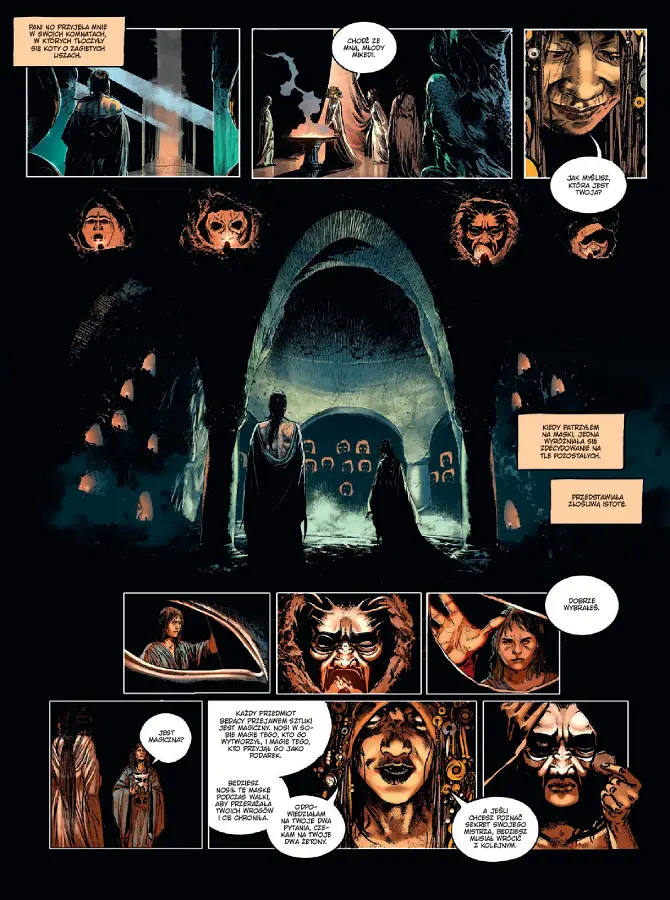 Przykładowa strona z komiksu Droga Miecza. Wydanie zbiorcze. Wydawnictwo Lost In Time.
