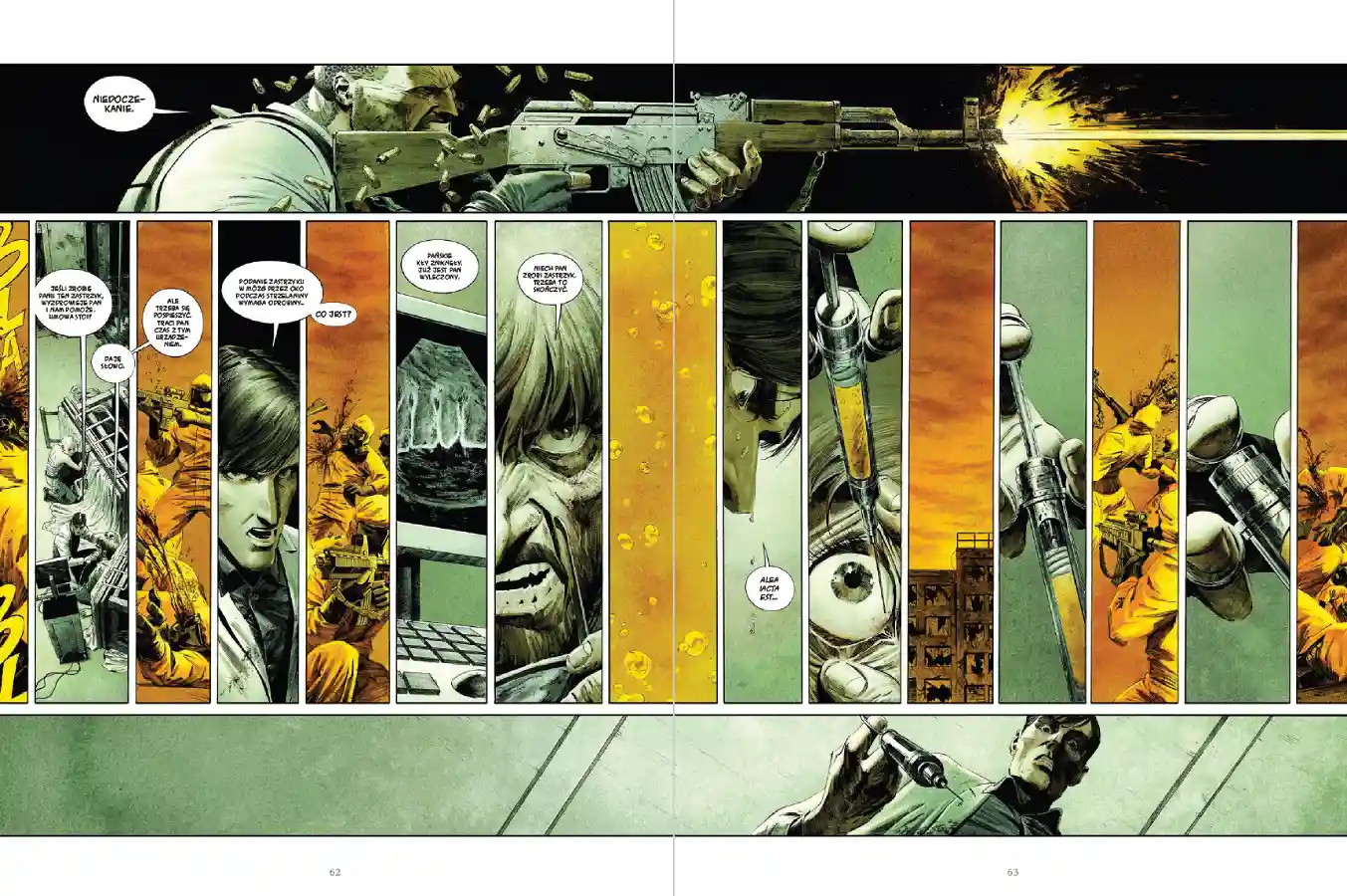 Przykładowa strona z komiksu Przysięga Hipokratesa. Wydawnictwo Lost In Time.