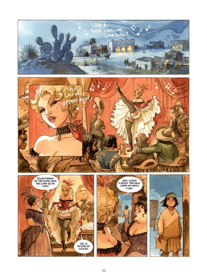 Przykładowa strona z komiksu Śladami Blueberry'ego. Lost In Time.