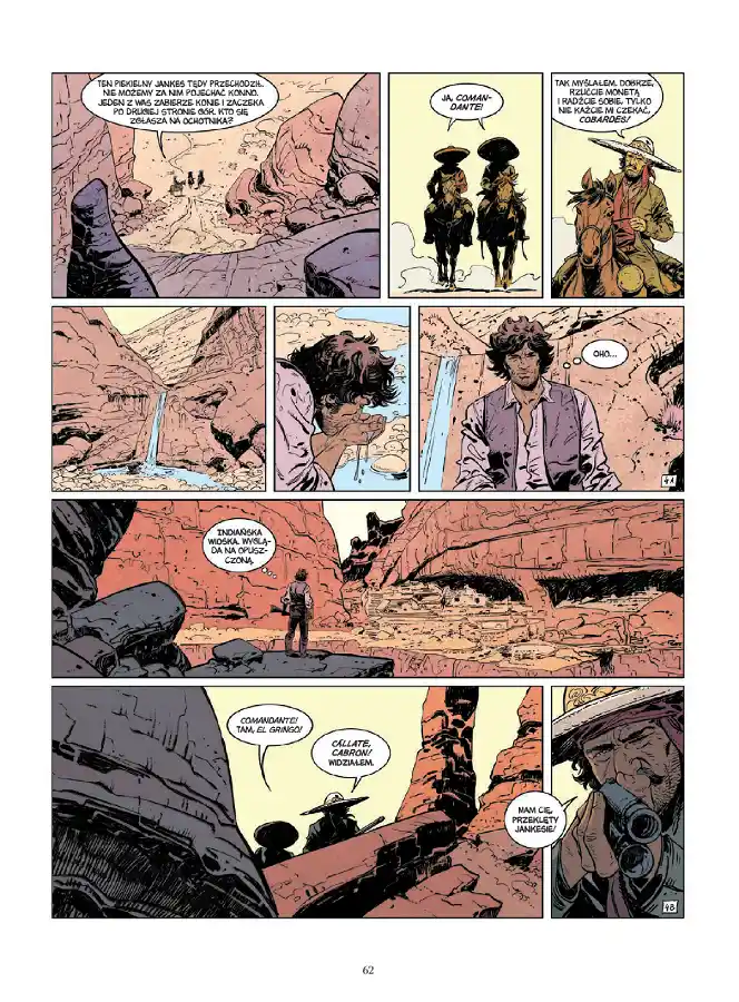 Przykładowa strona z komiksu Śladami Blueberry'ego. Lost In Time.