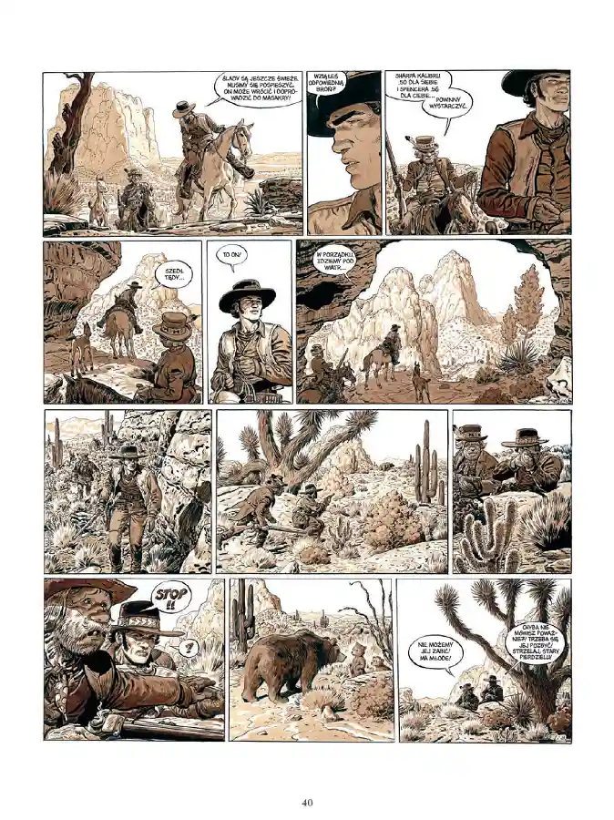 Przykładowa strona z komiksu Śladami Blueberry'ego. Lost In Time.