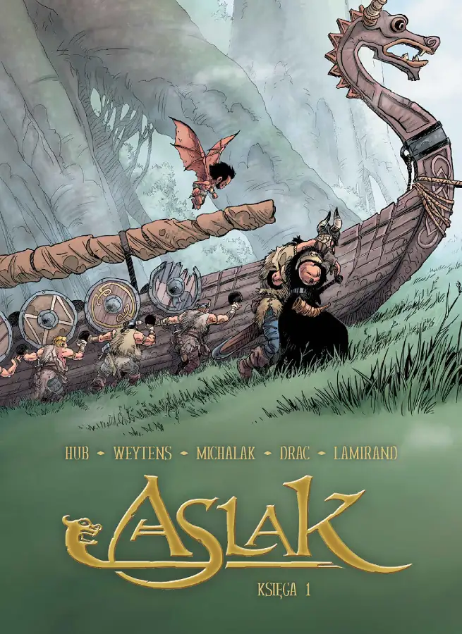 Polska okładka komiksu Aslak. Księga 1. Wydawnictwo Lost In Time.