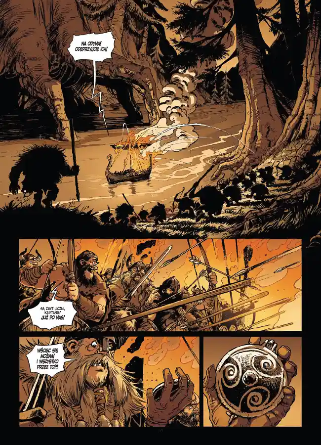 Przykładowa strona z komiksu Aslak. Księga 1. Wydawnictwo Lost In Time.