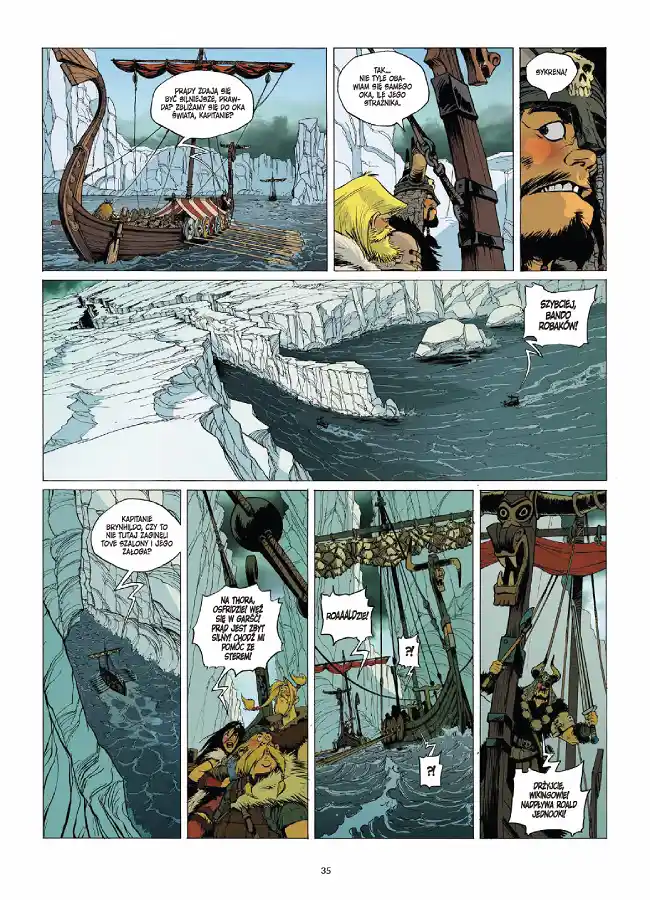Przykładowa strona z komiksu Aslak. Księga 1. Wydawnictwo Lost In Time.