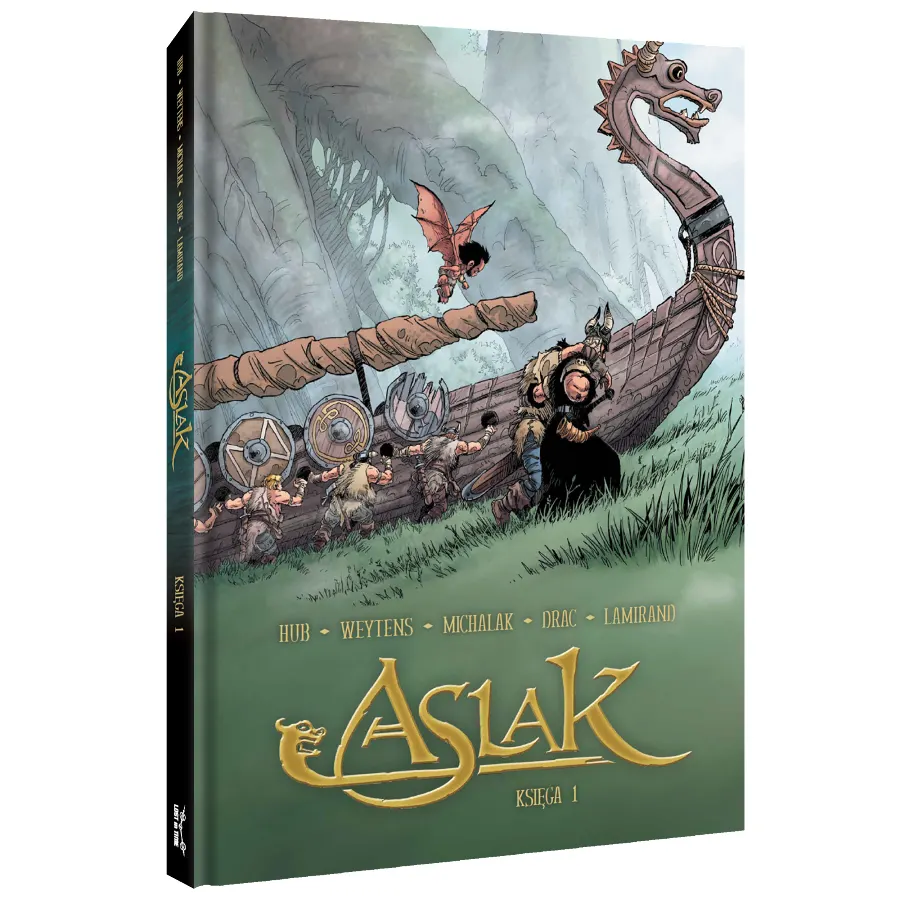 Polska okładka komiksu Aslak. Księga 1. Wydawnictwo Lost In Time.