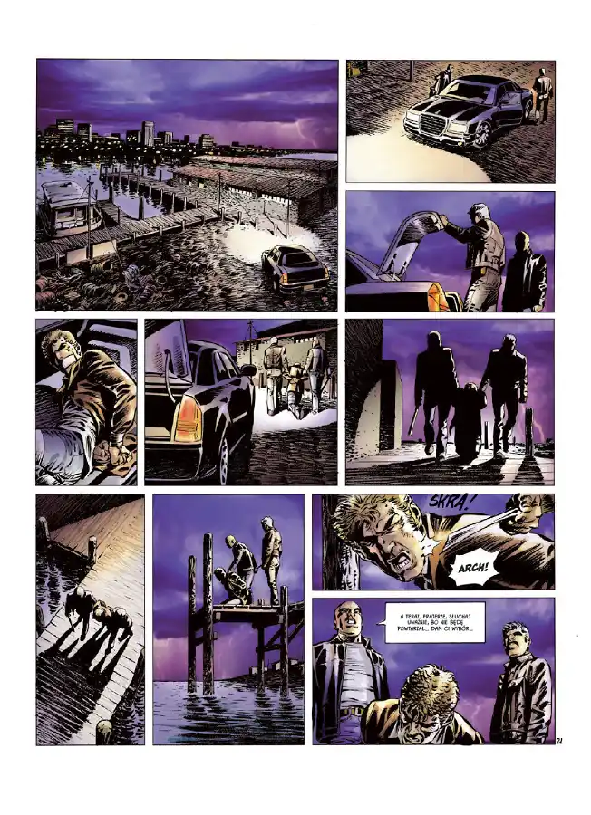 Przykładowa strona z komiksu Pieśń strzyg (księga 2).