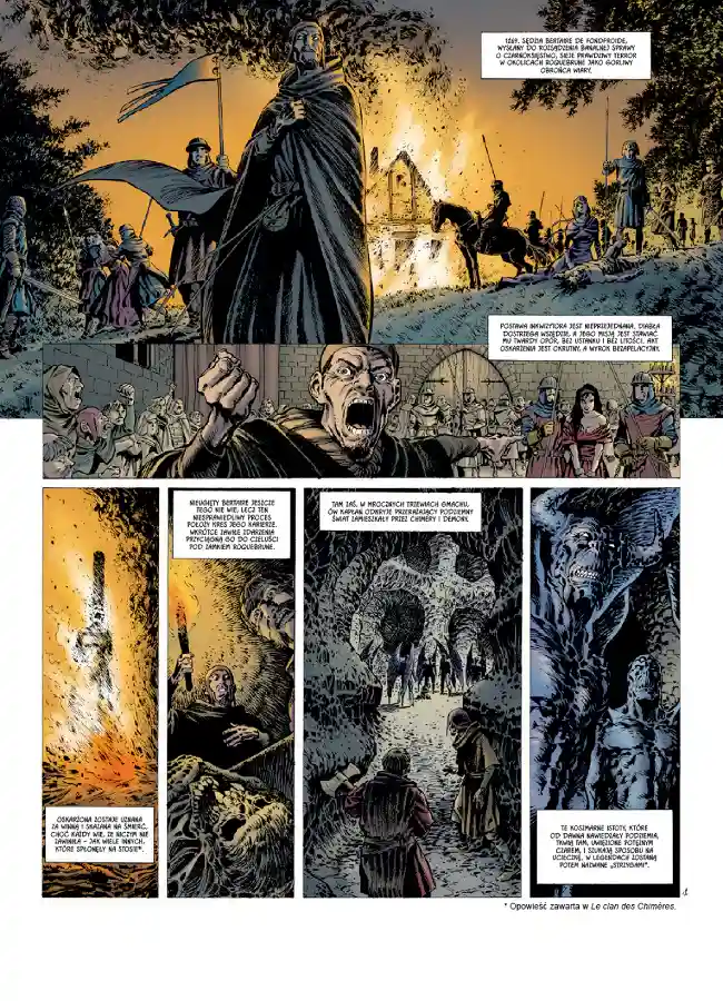Przykładowa strona z komiksu Pieśń strzyg (księga 2).