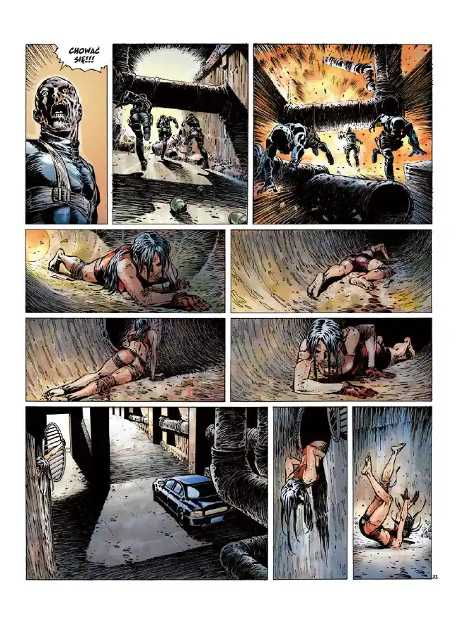 Przykładowa strona z komiksu Pieśń strzyg (księga 2).